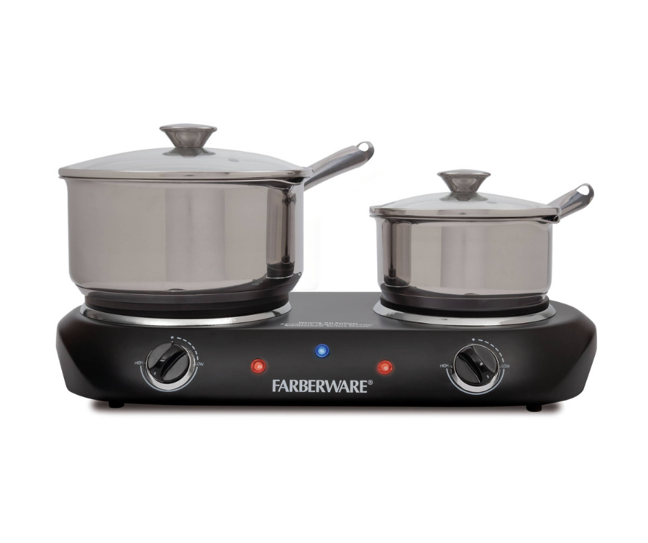 Electric Stove Cooktop Burner 1800W Hot Plate Portable 2 Burners Kitchen Cooking - Fresh Stock Dated December 2025