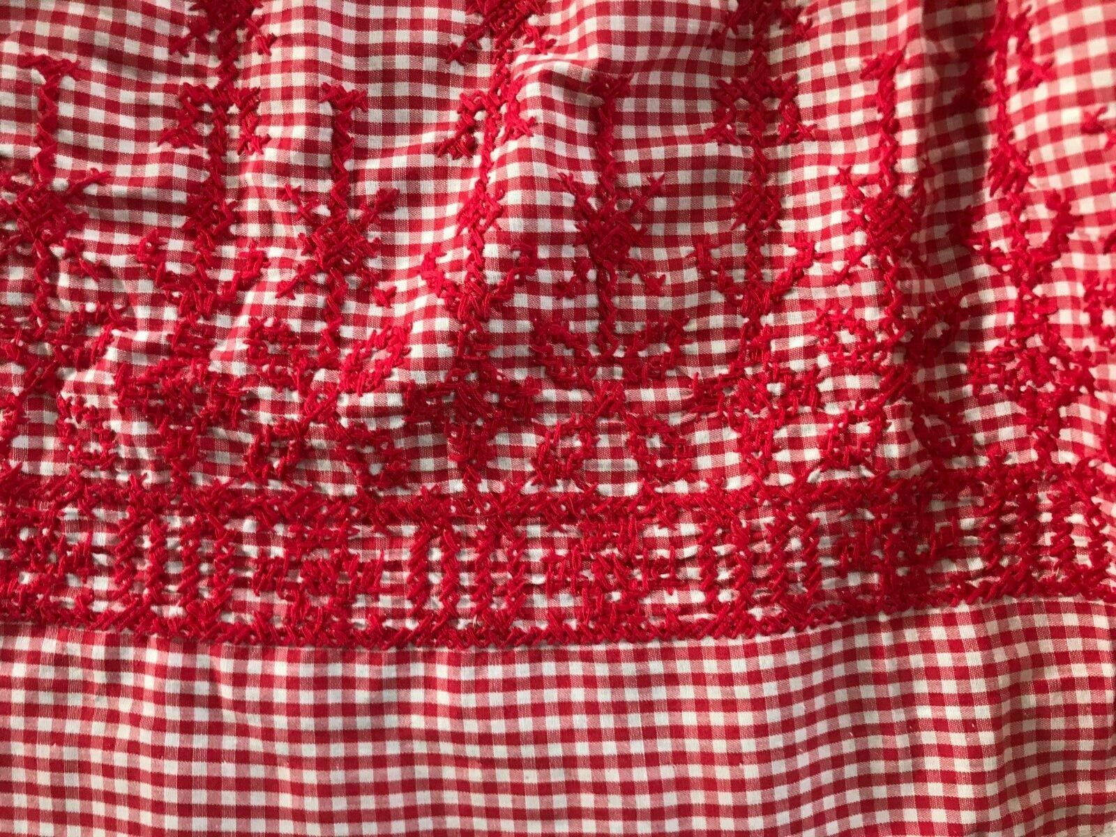 Vintage 50's Abby Michael Ltd Rockabilly Red & White Gingham Skirt - Fresh Stock Dated December 2025