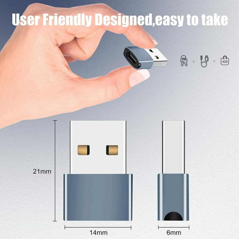 Sbtool USB C to 2.0 Adapter Convert Type-c (3packs) Connect Blue - Fresh Stock Dated February 2026