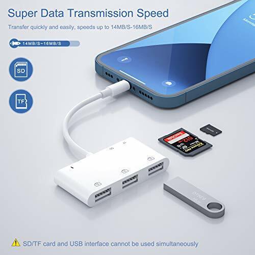 USB Camera Adapter for iPhone 6 in 1 USB Female OTG Adapter SD Card Reader fo... - Fresh Stock Dated February 2026