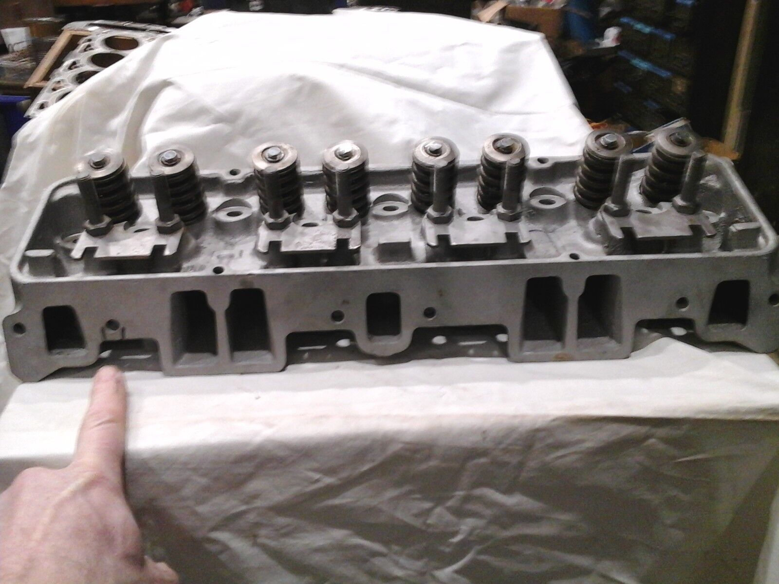 Pair GM Chevrolet SBC Vintage Aluminum Cylinder Heads - Fresh Stock Dated February 2026
