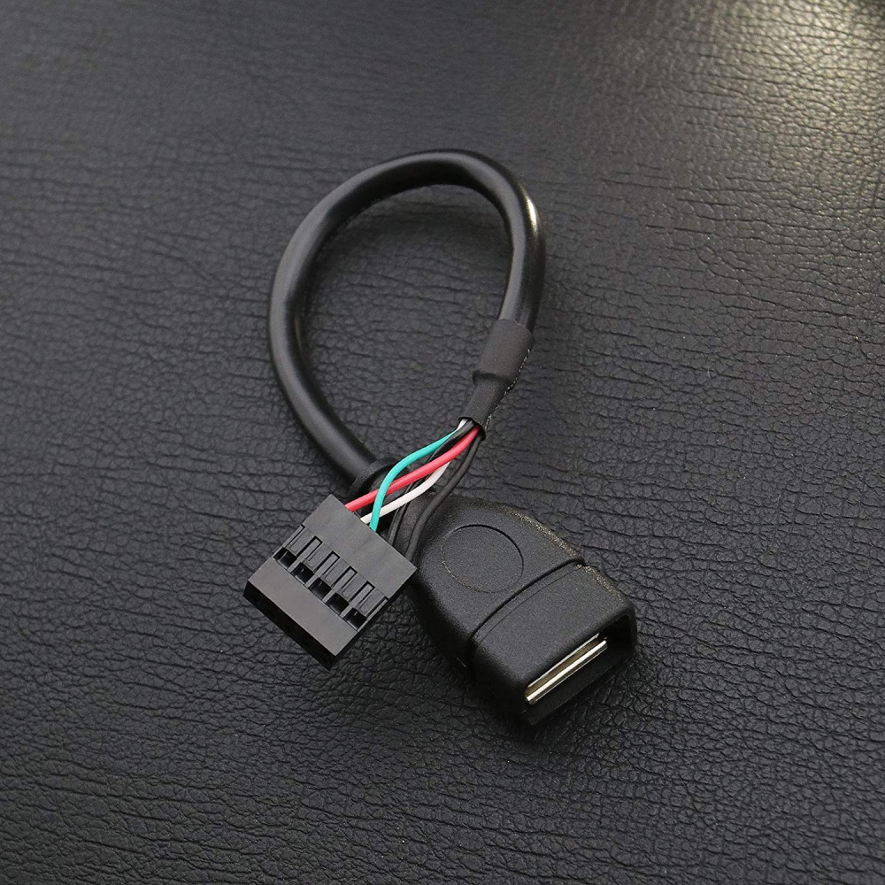 Single USB 2.0 Type A Female to Motherboard 10 Pin Header Cable... - Fresh Stock Dated February 2026