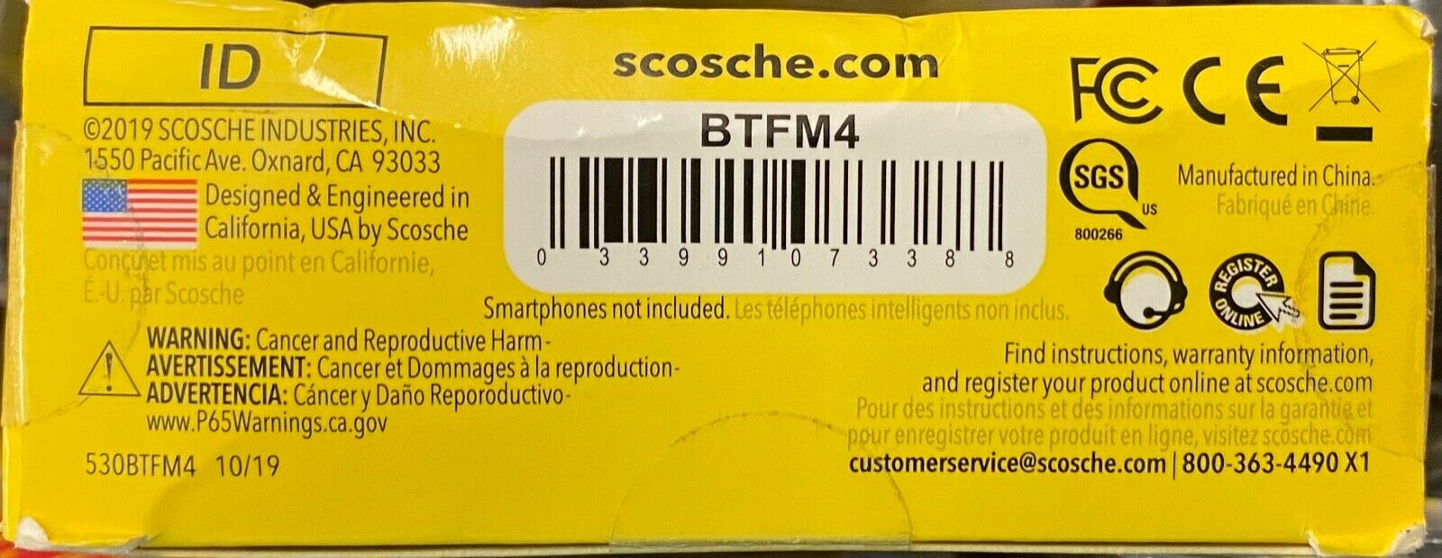 Scosche Wireless Hands-Free Car Kit (BTFM4) - Fresh Stock Dated December 2025