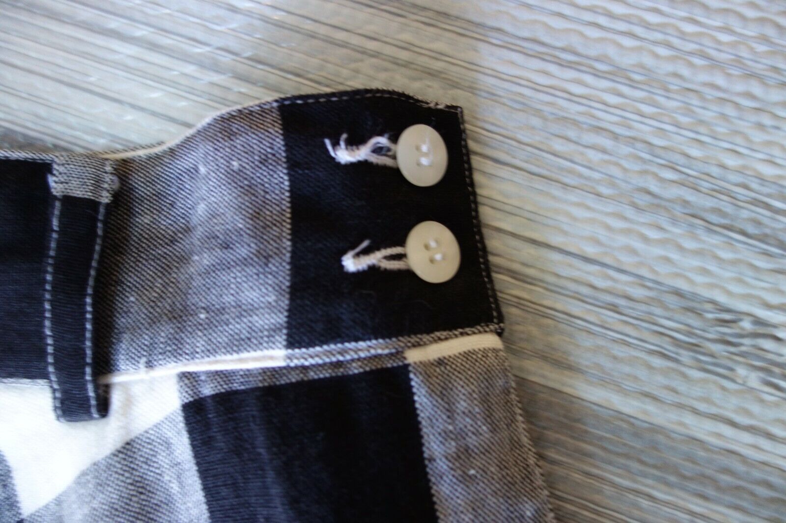 Vtg. Liz Claiborne Linen Full Skirt Long Buffalo Plaid Black White Sz 4 - Fresh Stock Dated March 2026