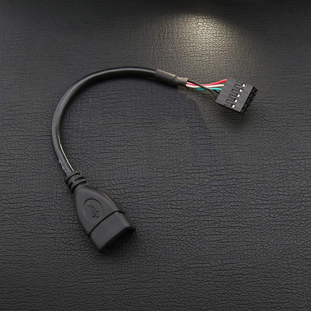 Single USB 2.0 Type A Female to Motherboard 10 Pin Header Cable... - Fresh Stock Dated February 2026