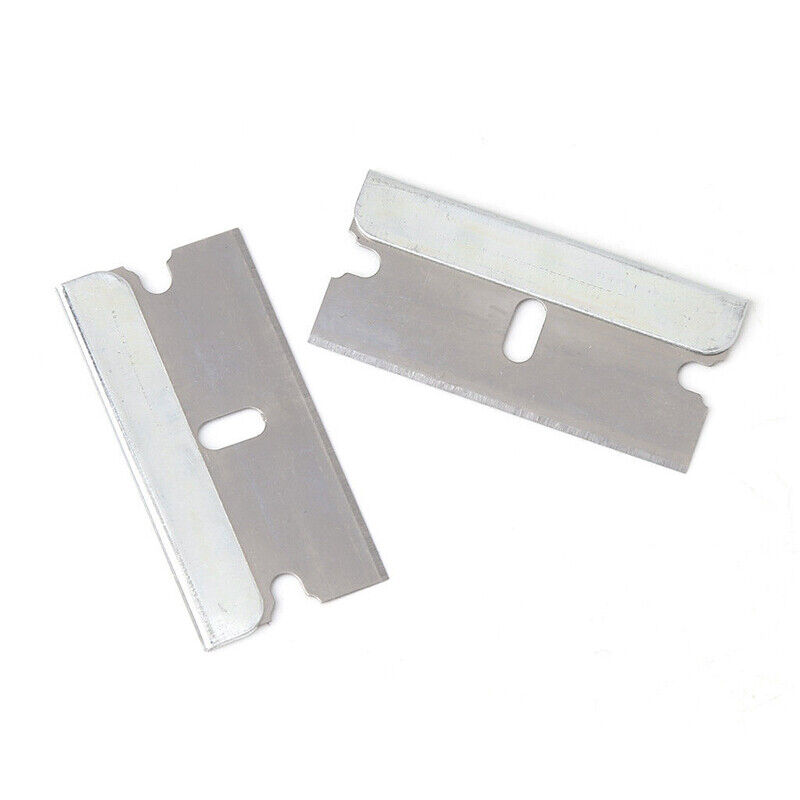 10pcs Metal Razor Scraper Blades Single Edge Box Cutter Car Glass 1.57 In - Fresh Stock Dated February 2026