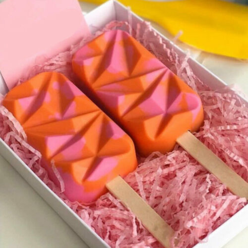 Silicone Geometric Cakesicle Mould Popsicle Lolly Frozen Dessert Maker Cake Mold - Fresh Stock Dated December 2025