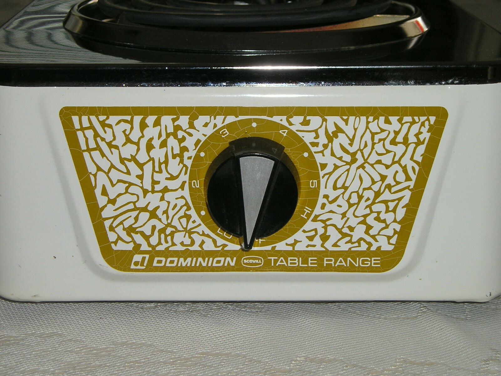 Vtg Dominion Scovill Buffet Table Range Hot Plate Single Burner #3410 Very Clean - Fresh Stock Dated February 2026