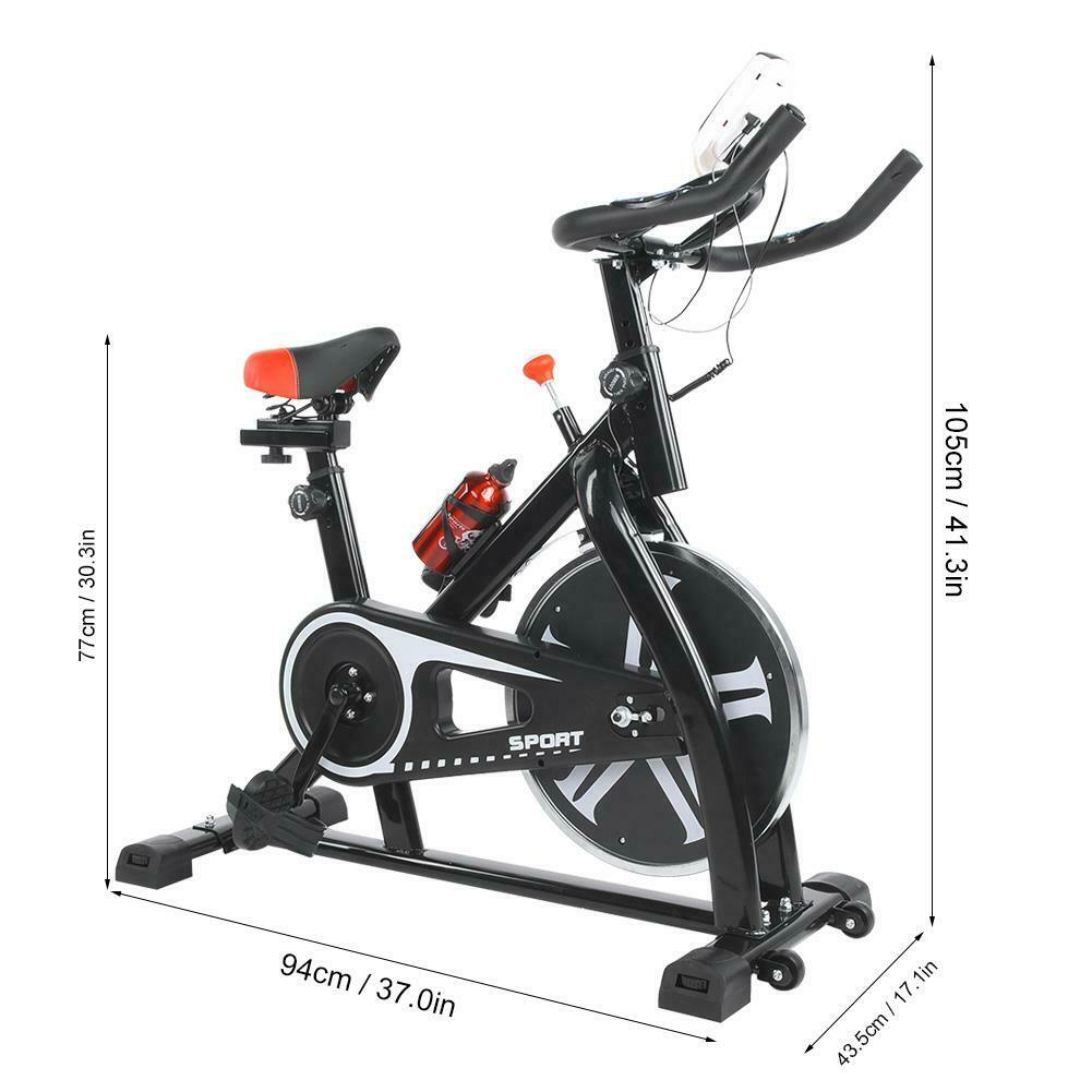 Exercise Bike Stationary Bicycle Indoor Cycling Cardio Fitness Workout Gym Black - Fresh Stock Dated February 2026