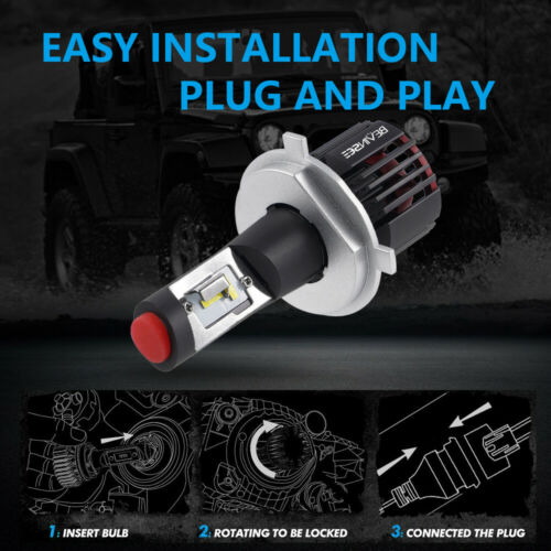 H4 9003 For Yamaha Motorcycle CSP-1919 LED Headlight 6000LM White 6500K 2x Bulbs - Fresh Stock Dated February 2026