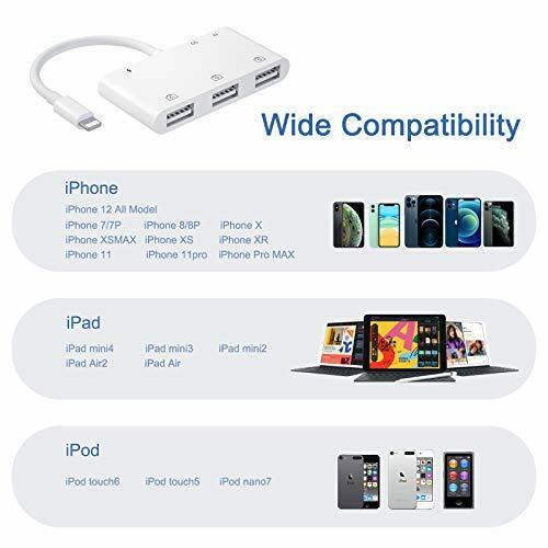 USB Camera Adapter for iPhone 6 in 1 USB Female OTG Adapter SD Card Reader fo... - Fresh Stock Dated February 2026