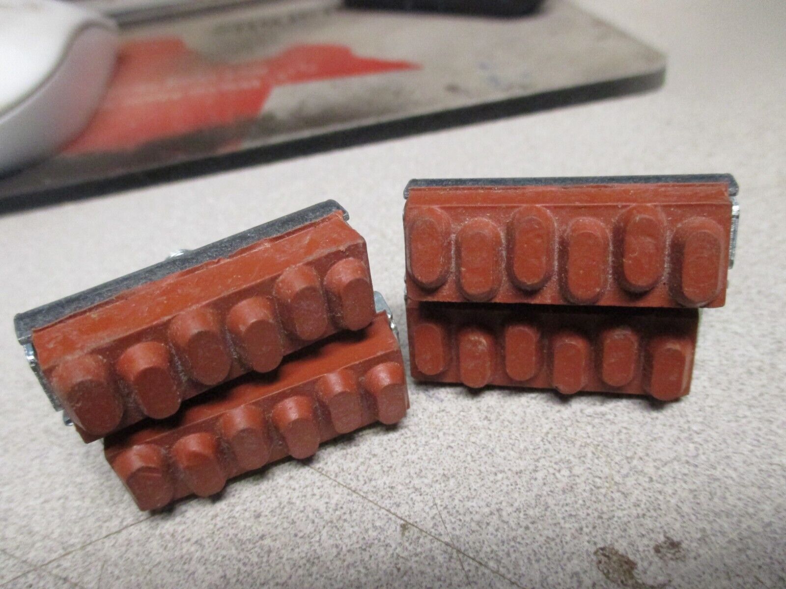 NOS Vintage Bicycle 6 Bump Brake Pad Set Assy Fits: Schwinn Stingray QTY4 - Fresh Stock Dated February 2026