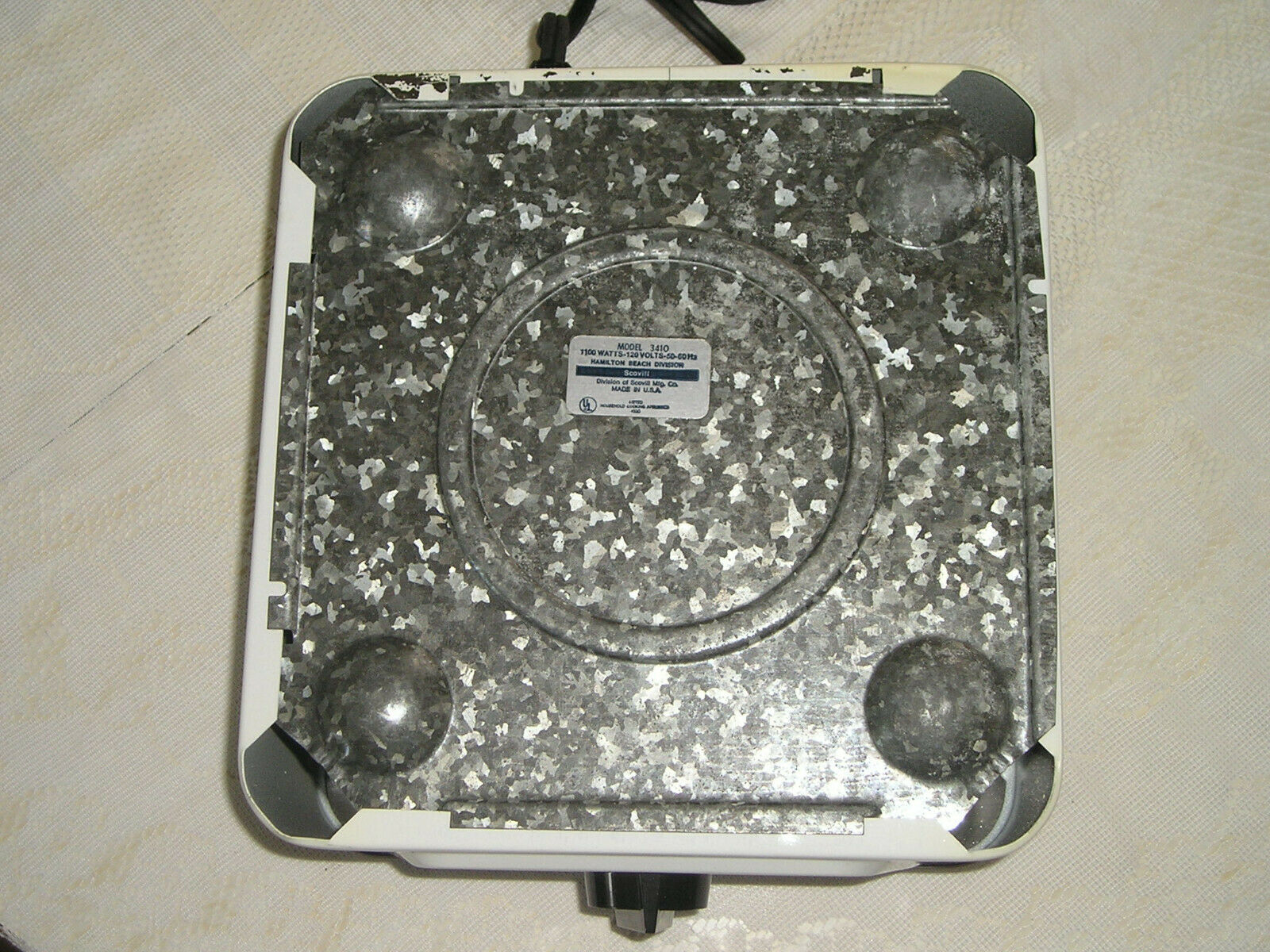 Vtg Dominion Scovill Buffet Table Range Hot Plate Single Burner #3410 Very Clean - Fresh Stock Dated February 2026