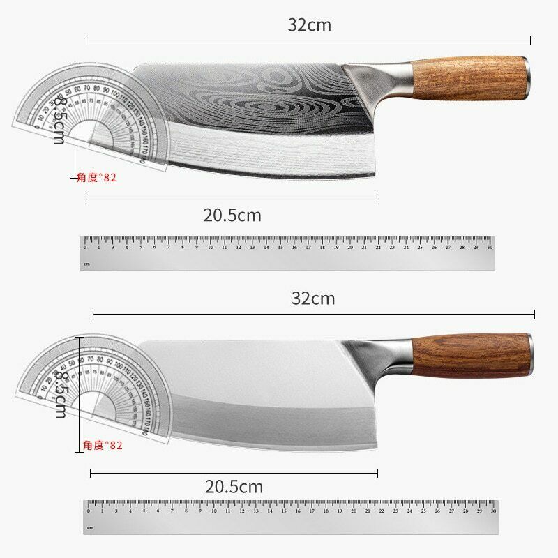 Butcher Knife Stainless Steel Kitchen Knife Japanese Damascus Meat Cleaver Chef - Fresh Stock Dated January 2026