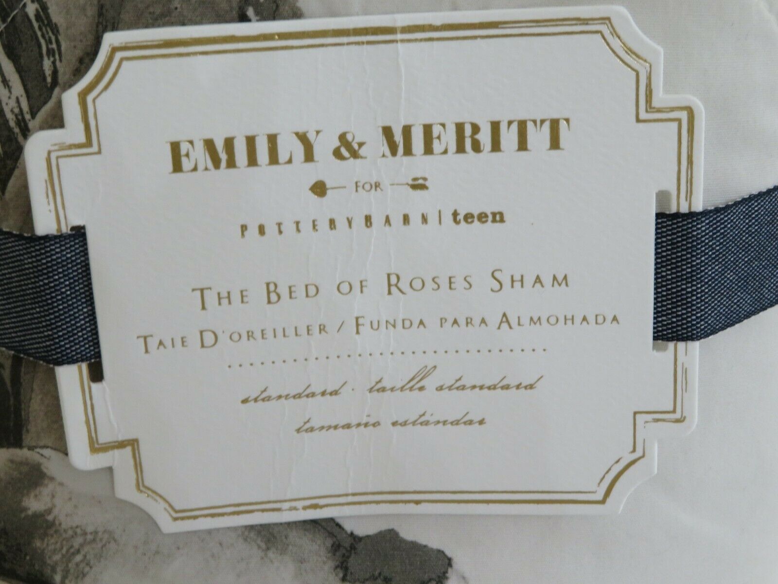 POTTERY BARN TEEN THE EMILY & MERITT BED OF ROSES STANDARD PILLOW SHAM NEW - Fresh Stock Dated December 2025