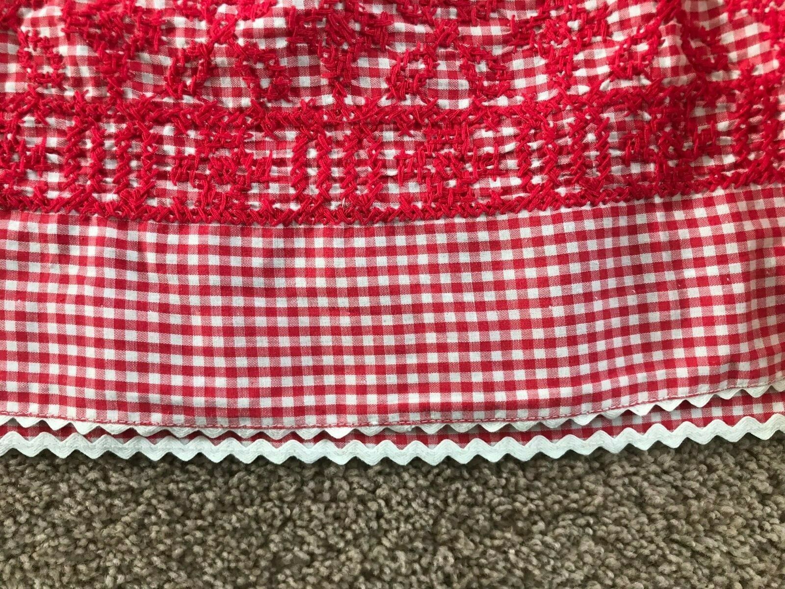 Vintage 50's Abby Michael Ltd Rockabilly Red & White Gingham Skirt - Fresh Stock Dated December 2025