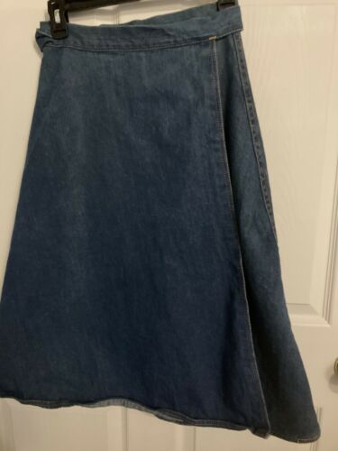 Vintage Denim Wrap Skirt size 11/12 By Sportswear International 1970’s - Fresh Stock Dated February 2026