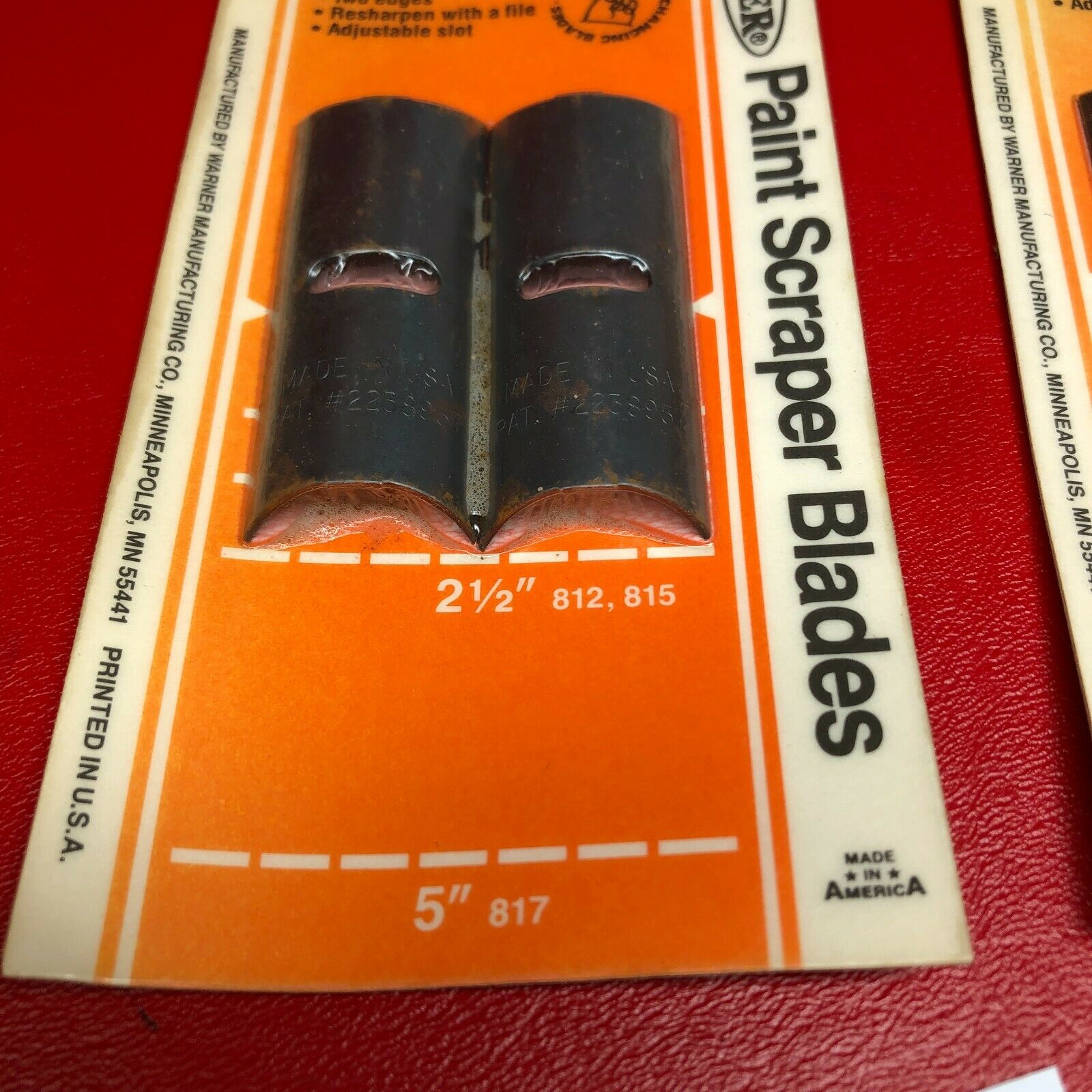 Warner Paint Scraper Blades Lot of 2 new old stock vintage replacement - Fresh Stock Dated February 2026