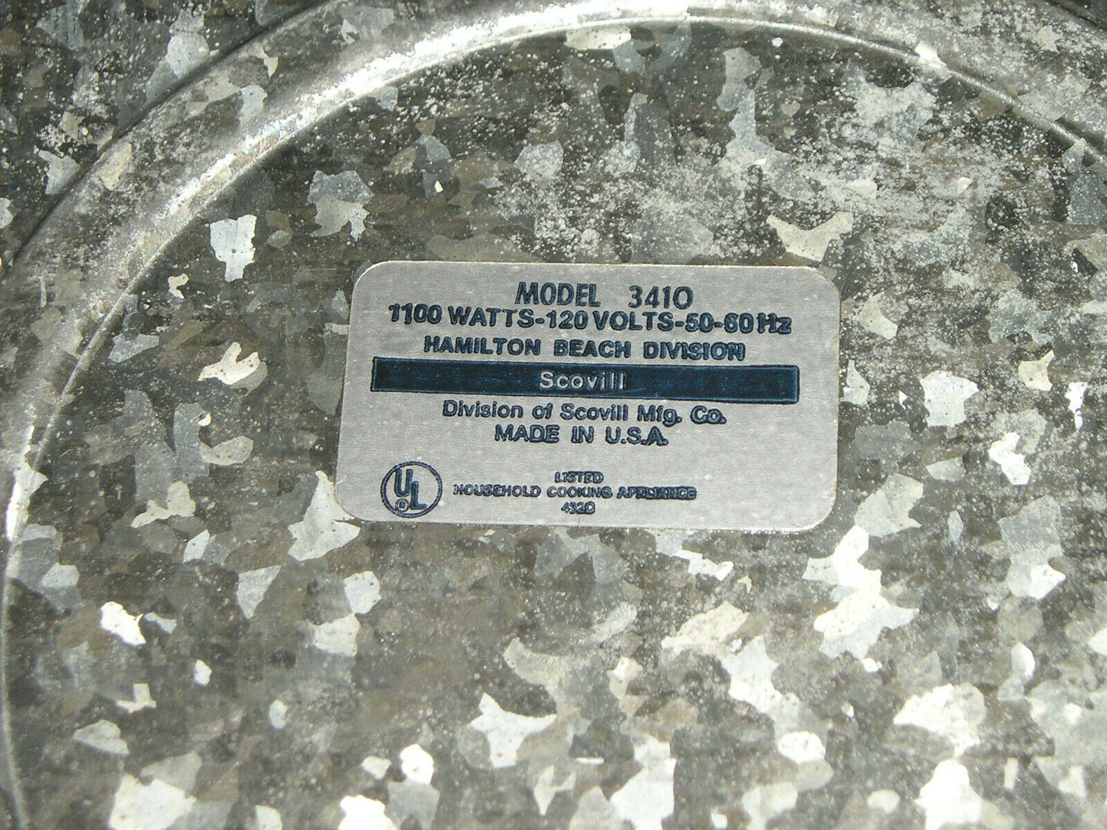 Vtg Dominion Scovill Buffet Table Range Hot Plate Single Burner #3410 Very Clean - Fresh Stock Dated February 2026