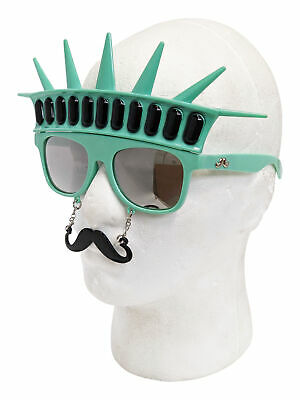Statue Of Liberty Sunstache Sunglasses USA Sun Glasses Costume Novelty - Fresh Stock Dated December 2025