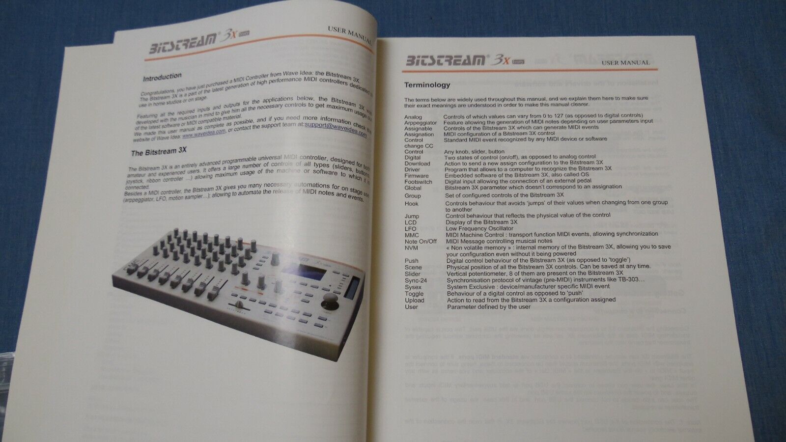 MANUAL ONLY Bitstream 3X MIDI Controller Wave Idea REPLACEMENT USER MANUAL V1.3 - Fresh Stock Dated February 2026