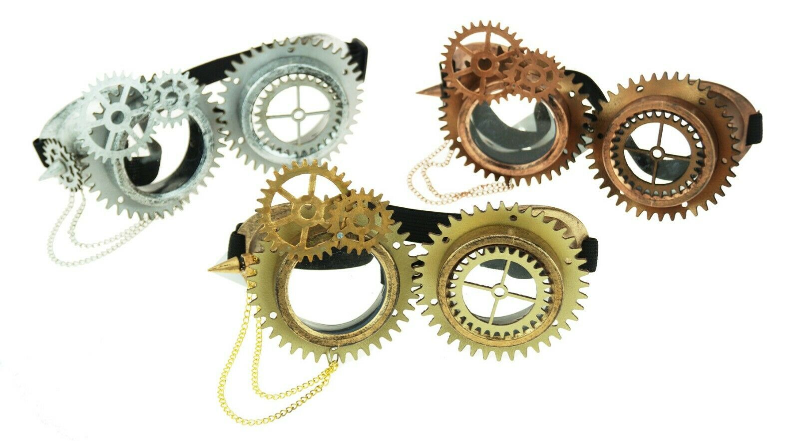 Steampunk Victorian Style Goggles With Movable Gears - Fresh Stock Dated February 2026