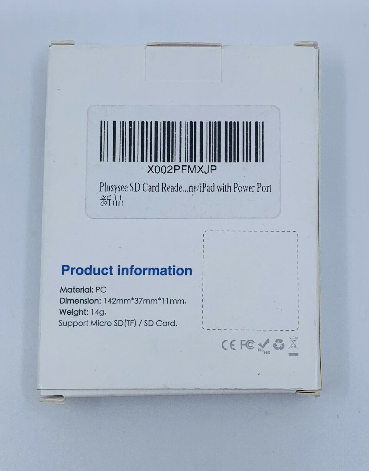 plusysee SD Card Reader for iphone/ipad with power port - Fresh Stock Dated February 2026