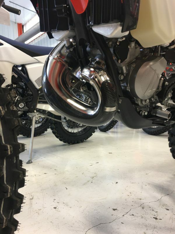 P3 Carbon Fiber Exhaust Head Pipe Guard Husqvarna TE150i 2020-2022 - Fresh Stock Dated February 2026