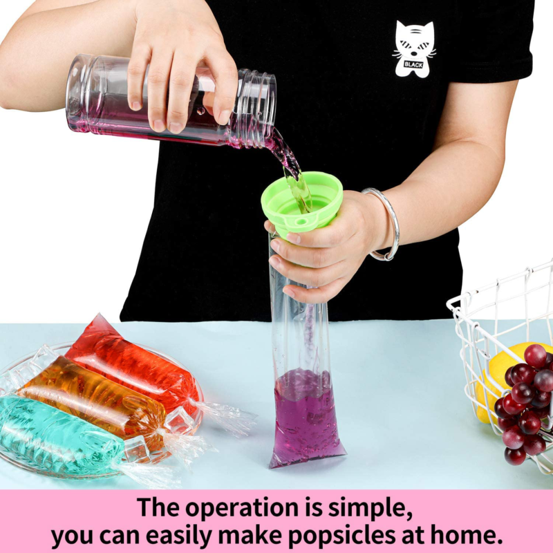 bolsa para bolis bolsas hielitos 241 bolsitas helados casero 2X12 con funel New - Fresh Stock Dated December 2025