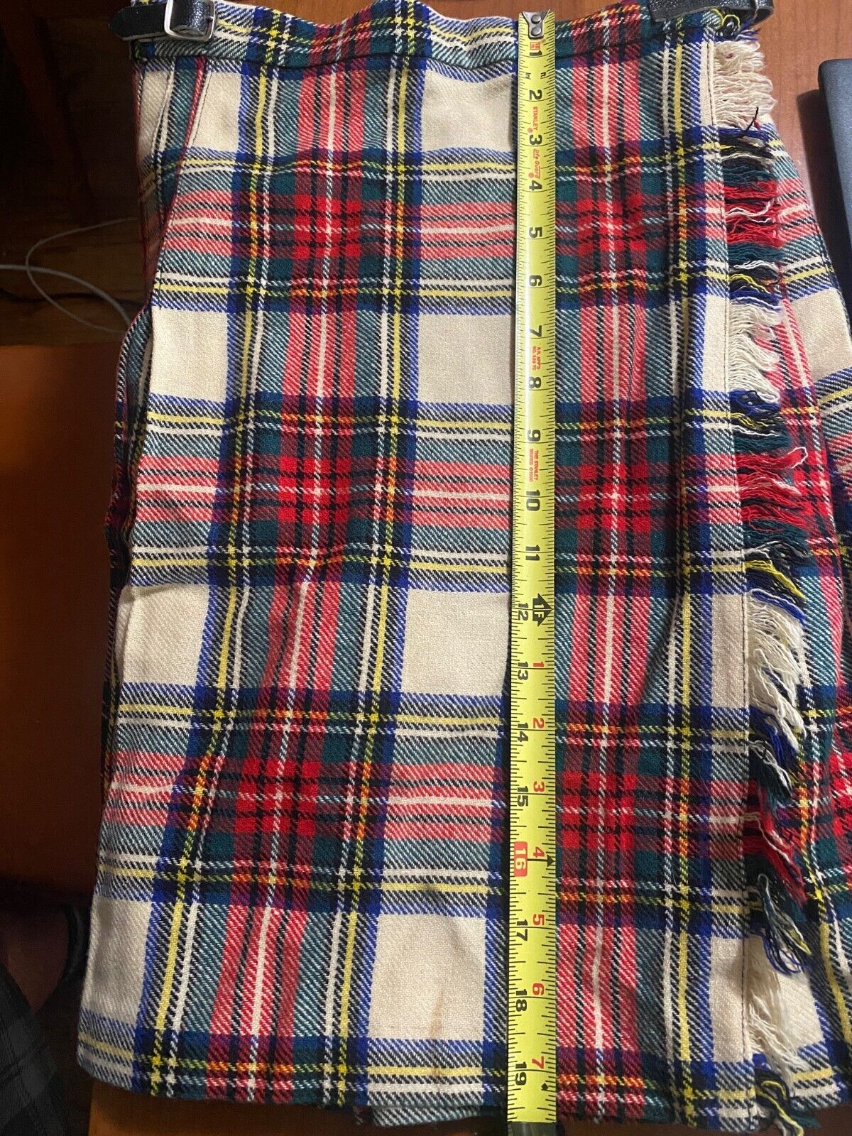 RARE VINTAGE LAIRD PORTCH OF SCOTLAND 100% WOOL KILT 61CM W24