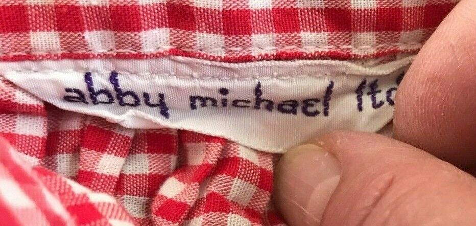 Vintage 50's Abby Michael Ltd Rockabilly Red & White Gingham Skirt - Fresh Stock Dated December 2025