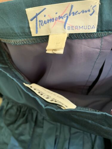 Vintage 80’s Waldman’s Taffeta Teal Pleated Skirt Made In England Retailed 0 - Fresh Stock Dated February 2026