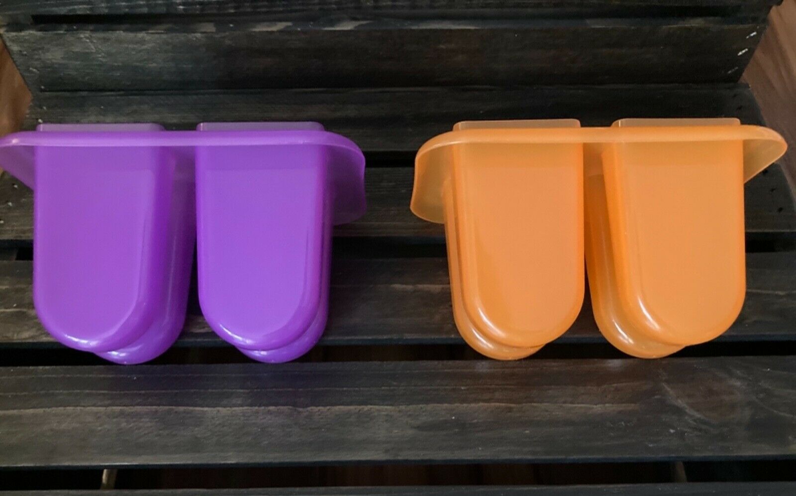 Popsicle Ice Pop Molds Orange Kitty Cat and Purple Owl Handles PreOwned - Fresh Stock Dated December 2025