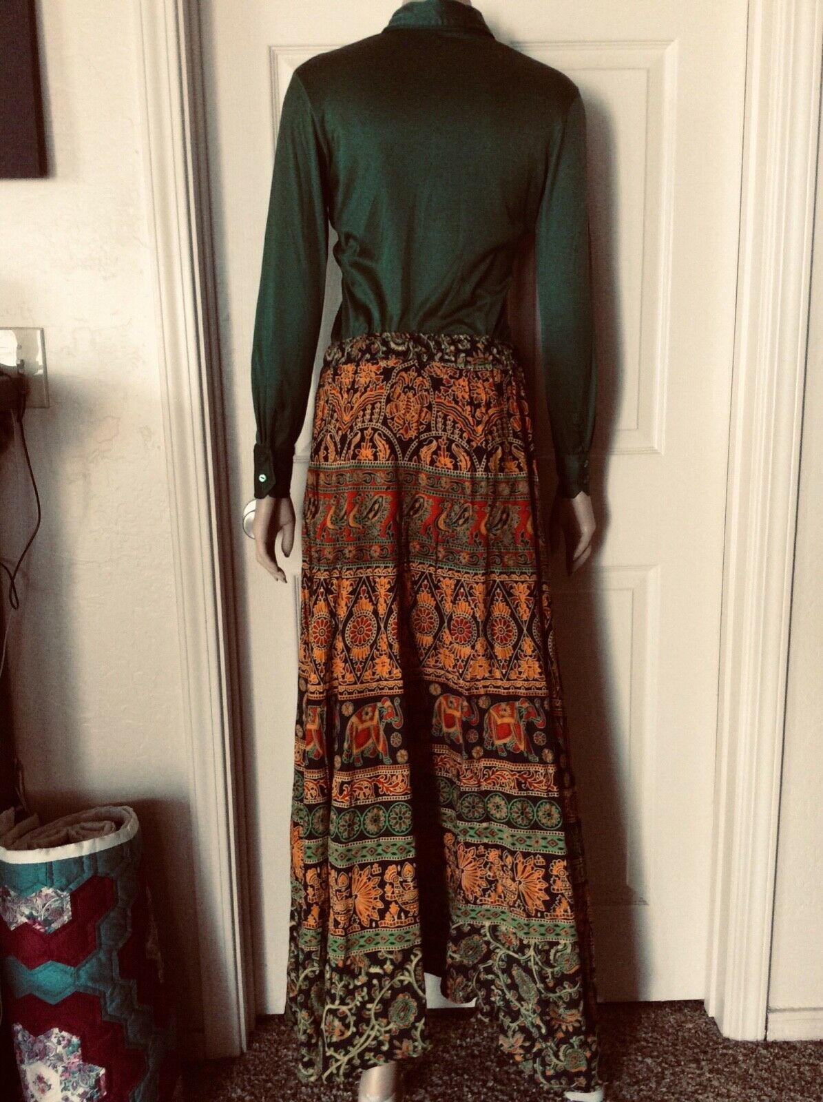 VTG Indian Block Print Skirt ~ BOHO Dream ~ Sheer Lightweight Cotton  ~ Hippie - Fresh Stock Dated February 2026