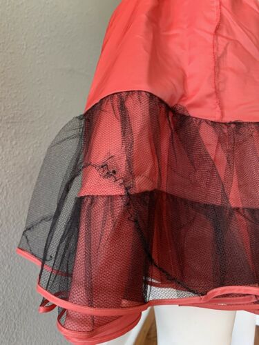 Vintage Red Tulle TU-TU Full Circle Petticoat High Waist Skirt - Fresh Stock Dated February 2026