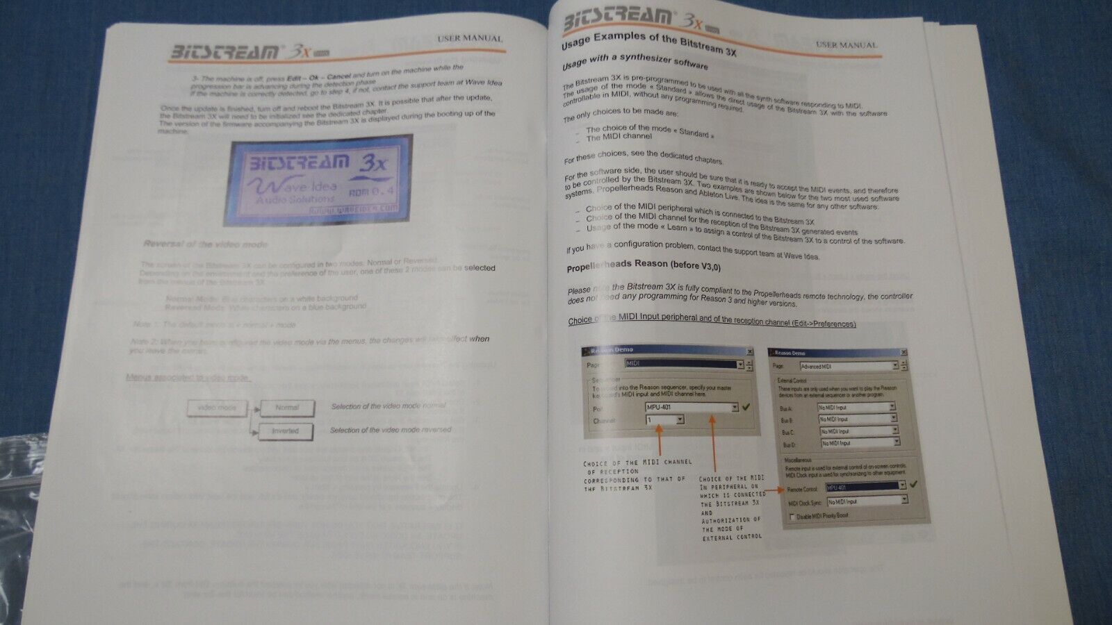 MANUAL ONLY Bitstream 3X MIDI Controller Wave Idea REPLACEMENT USER MANUAL V1.3 - Fresh Stock Dated February 2026