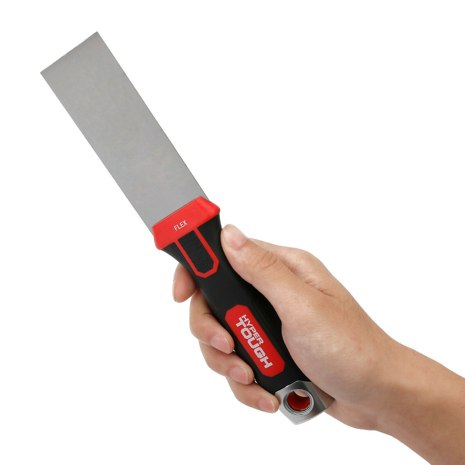 Hyper Tough 1.5-INCH FLEX PUTTY KNIFE Flexible Blade, Soft Grip, Hammer End TOOL - Fresh Stock Dated February 2026