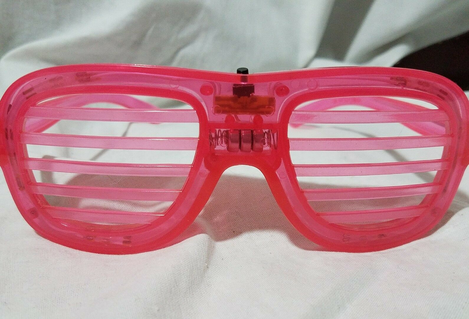 Pink Plastic Disco Light Up Glasses Three Settings Fun - Fresh Stock Dated February 2026