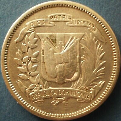 DOMINICAN REPUBLIC 25 CENTAVOS 1960 SILVER Dominicana Dominikanische Dominicaine - Fresh Stock Dated December 2025