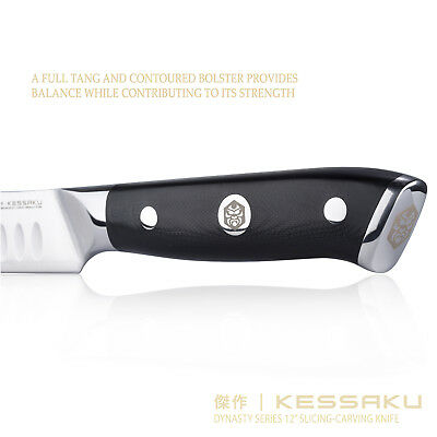 Kessaku Carving Slicing Knife Dynasty Series German Steel Granton Edge 12-Inch - Fresh Stock Dated December 2025
