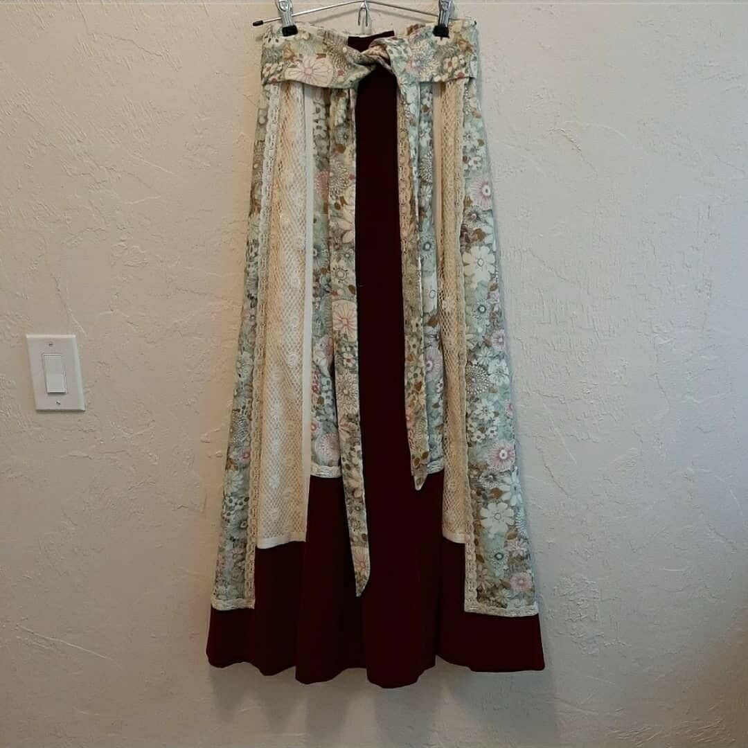 Vintage 70s Chessa Davis Cottagecore Crochet & Lace Skirt XS - Fresh Stock Dated March 2026