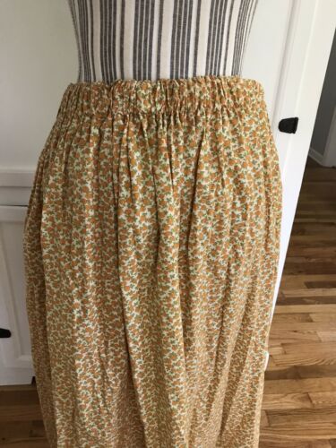 Vintage floral calico handmade skirt cottage core Prairie Boho Orange Flowers - Fresh Stock Dated December 2025