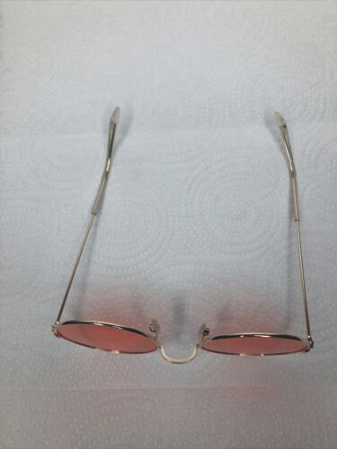 Hippy JOHN LENNON Round Pink Ozzy Granny Sun Glasses Counterculture Gold Frames - Fresh Stock Dated February 2026