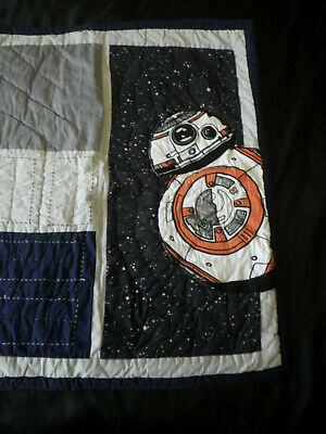 Pottery Barn Kids Star Wars Droid Euro Sham BB-8 Quilted Tie Close Orange Blue - Fresh Stock Dated December 2025