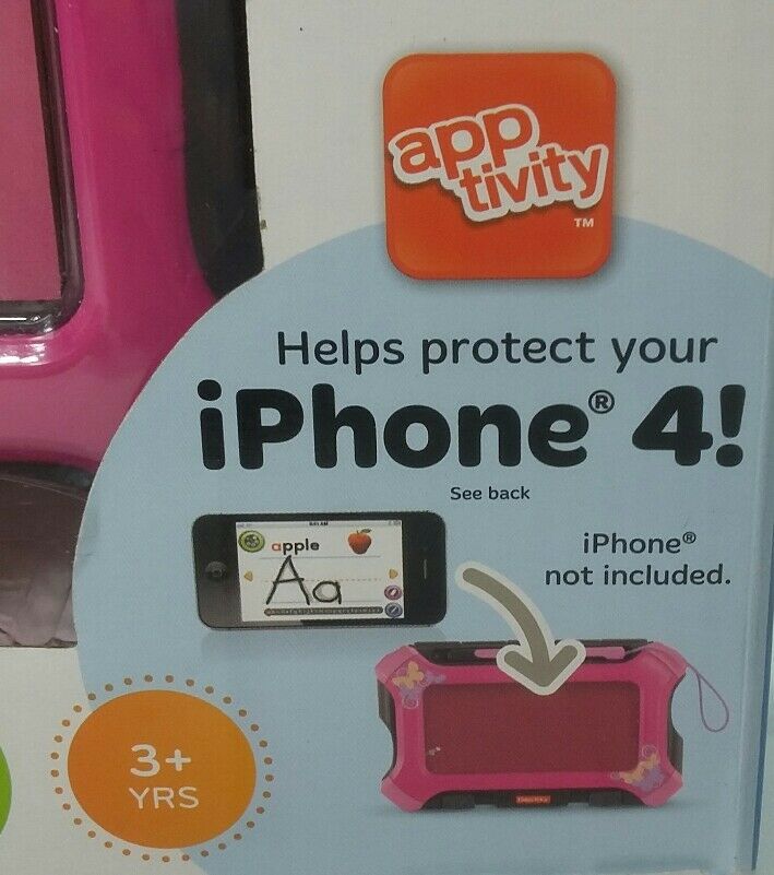 Fisher-Price Apptivity Case Pink iPhone 4 with stylus  Create and Learn - Fresh Stock Dated February 2026