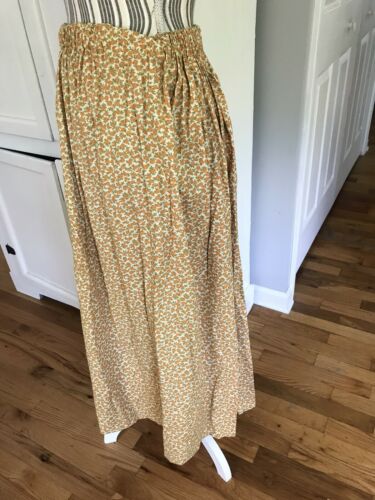 Vintage floral calico handmade skirt cottage core Prairie Boho Orange Flowers - Fresh Stock Dated December 2025