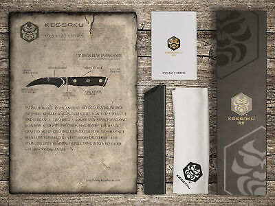 Kessaku Bird's Beak Paring Knife -Dynasty Series- German HC Steel, G10, 3-Inch - Fresh Stock Dated December 2025