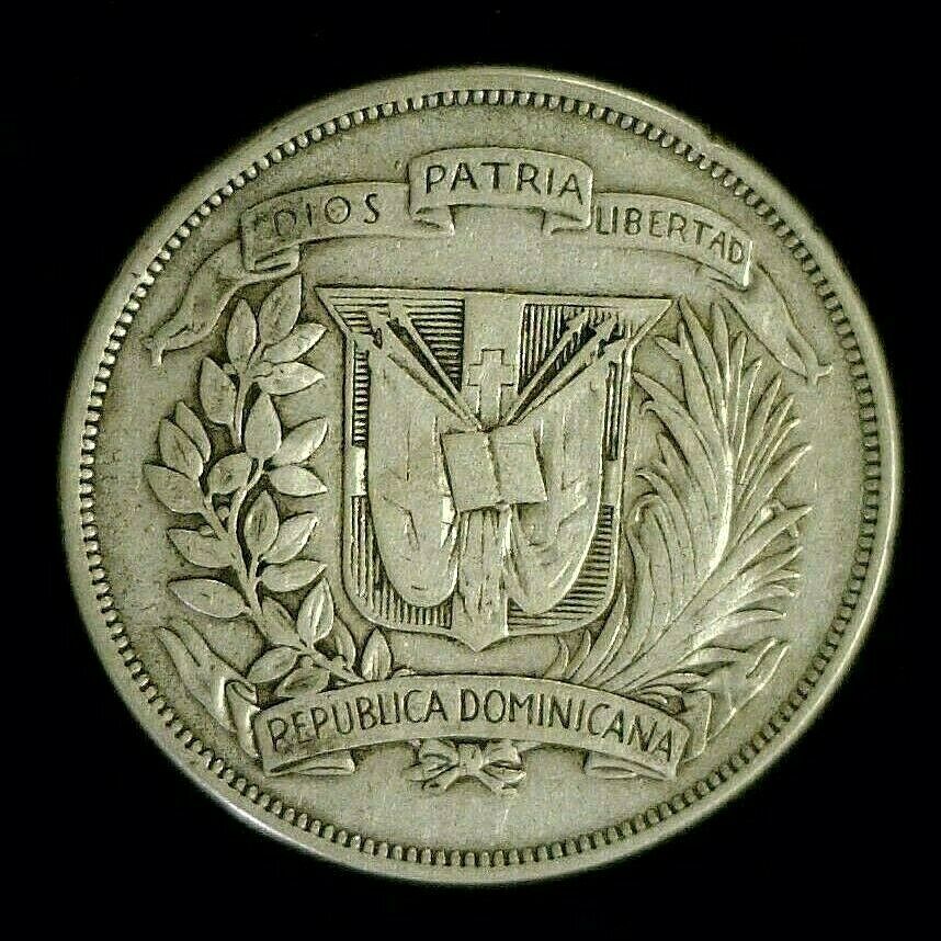 1955 DOMINICAN REPUBLIC SILVER PESO 25TH ANNIVERSARY    (851) - Fresh Stock Dated December 2025