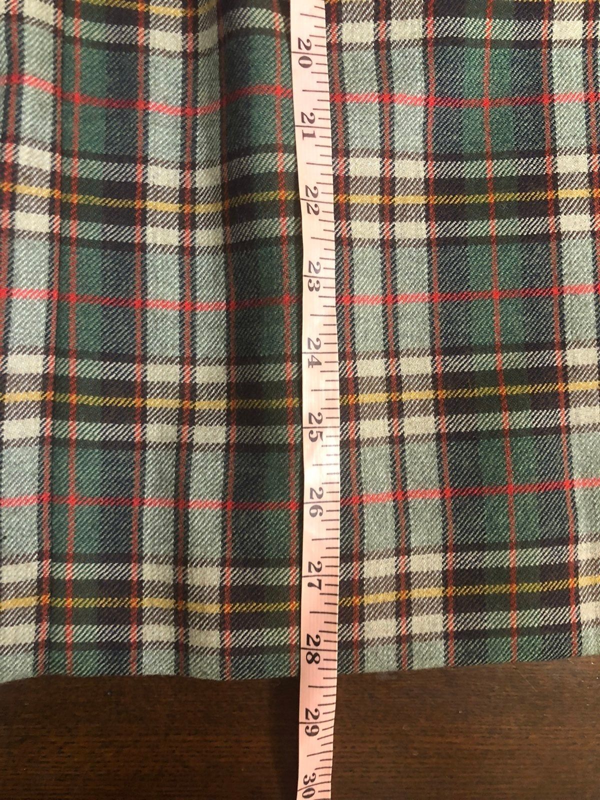 Vintage Joseph A Banks Plaid 100% Wool Secretary's Midi Skirt Pocket sz 8 XS S - Fresh Stock Dated March 2026