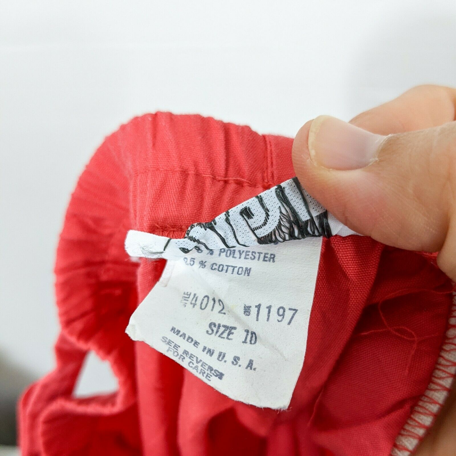 VINTAGE JBJ Red Adjustable Waist A Line Knee Length Skirt Modest Size 10 POCKETS - Fresh Stock Dated March 2026